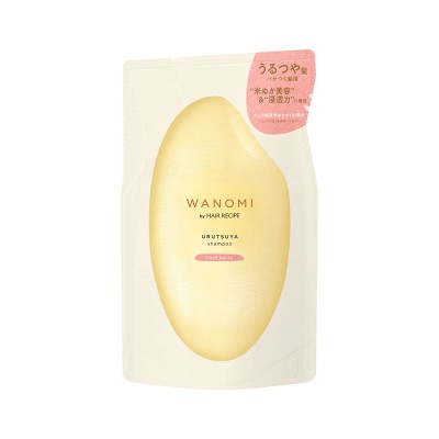 P&G Hair Recipe WANOMI URUTSUYA 清新果香米糠保濕亮澤護髮洗髮精 補充裝 300g (乾燥髮質)   163-1257